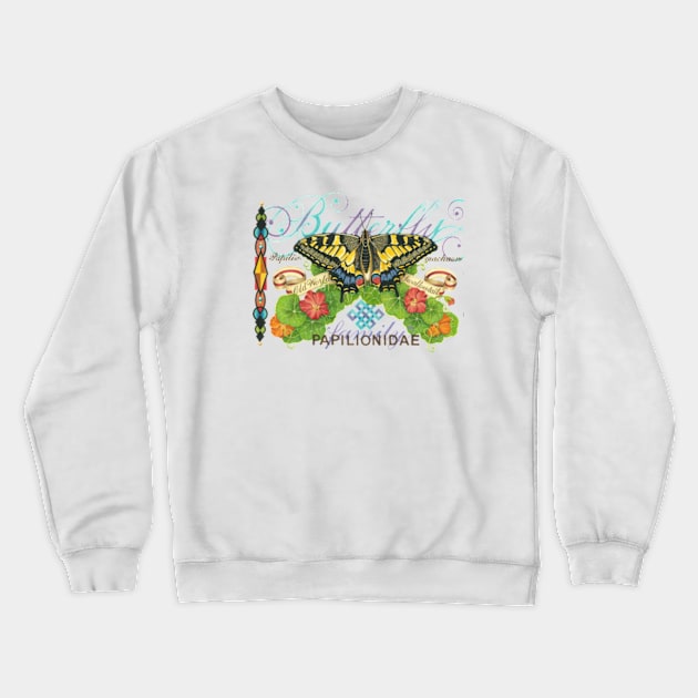 Illuminated Swallowtail Butterfly Crewneck Sweatshirt by PatriciaSheaArt